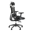Pemberly Row High Back Ergonomic Office Chair with Lumbar Support - Black Fabric