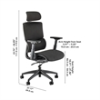Pemberly Row High Back Ergonomic Office Chair with Lumbar Support - Black Fabric