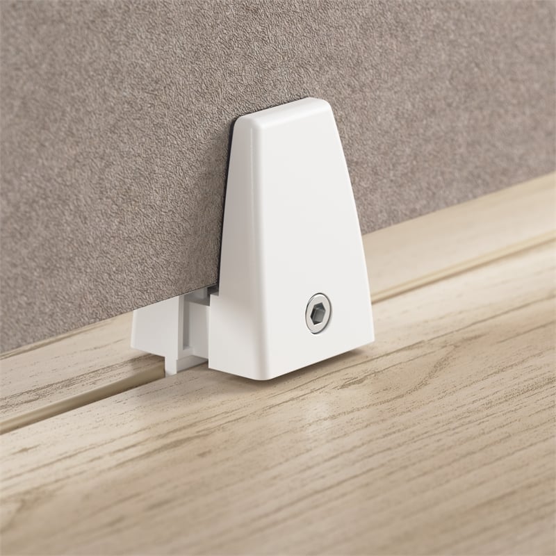 Pemberly Row Modern 70W Desktop Privacy Screen in Warm Beige