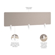 Pemberly Row Modern 70W Desktop Privacy Screen in Warm Beige