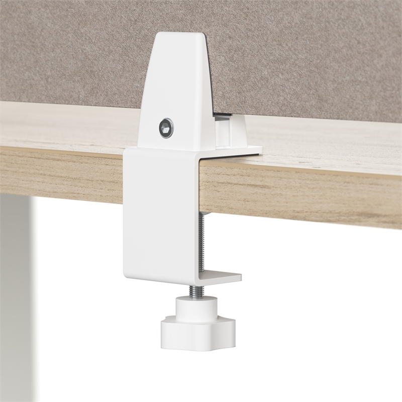 Pemberly Row Modern 70W Desktop Privacy Screen in Warm Beige