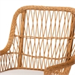 Pemberly Row Bohemian Light Honey Scalloped Rattan Arm Chair