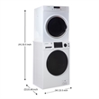 Pemberly Row 15lbs Compact 110V Set Washer + Dryer Vented 3.5cf Sensor