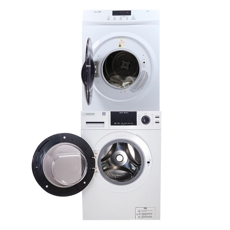 Pemberly Row 15lbs Compact 110V Set Washer + Dryer Vented 3.5cf Sensor