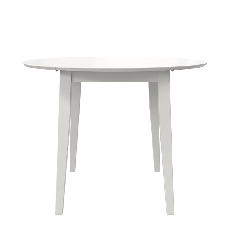 Pemberly Row 3-Piece Wood Dining Set with Double Drop Leaf in White