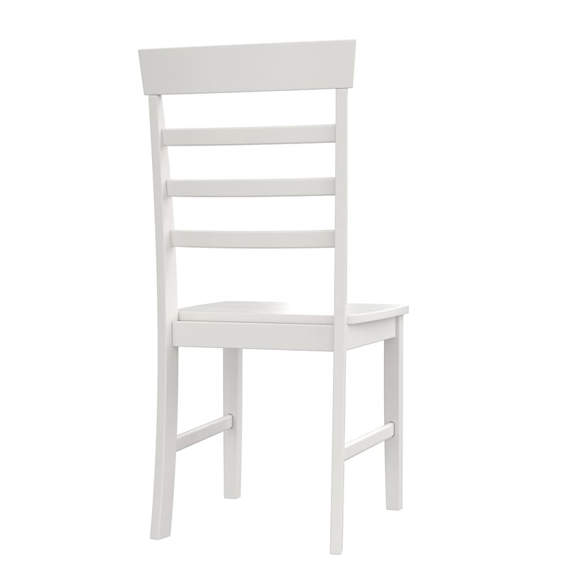 Pemberly Row 3-Piece Wood Dining Set with Double Drop Leaf in White