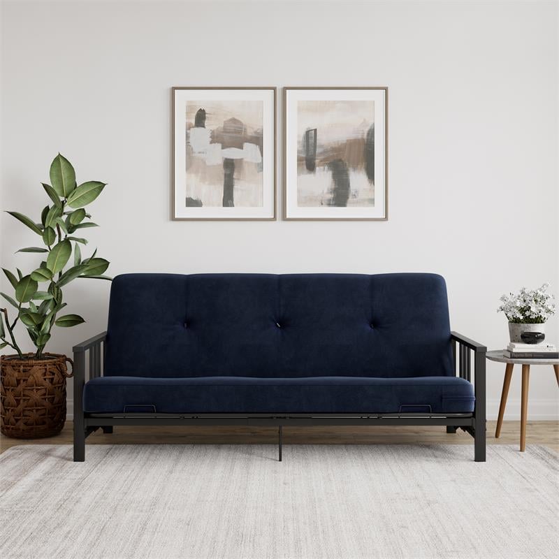 Pemberly Row Full Metal Arm Futon with 6