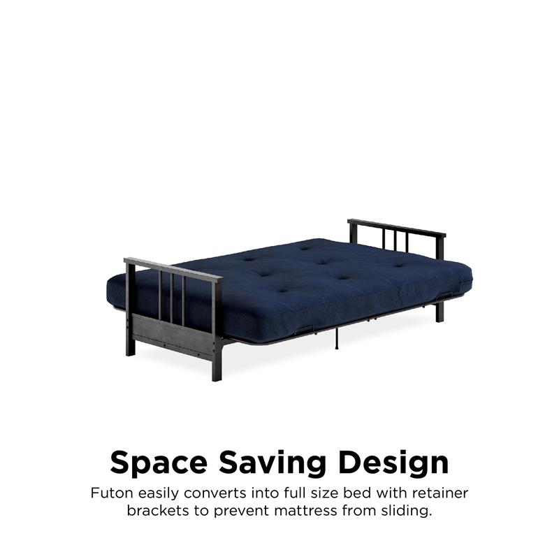 Pemberly Row Full Metal Arm Futon with 6
