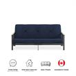 Pemberly Row Full Metal Arm Futon with 6