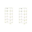 Pemberly Row Set of 2 Lucite Acrylic Bookcases with 6 Shelf in Clear