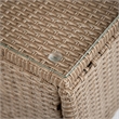 Pemberly Row Set of 2 Outdoor Patio End Tables in Natural PE Wicker / Rattan
