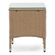 Pemberly Row Set of 2 Outdoor Patio End Tables in Natural PE Wicker / Rattan