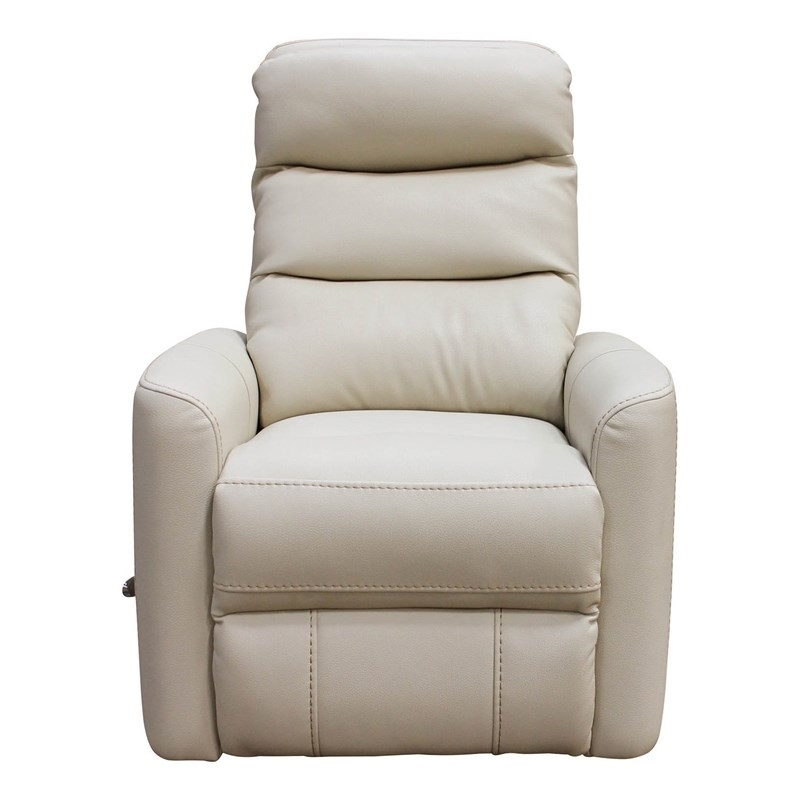 Pemberly Row Polyester/PU Manual Swivel Glider Recliner in Oyster