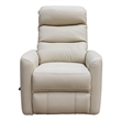Pemberly Row Polyester/PU Manual Swivel Glider Recliner in Oyster