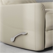 Pemberly Row Polyester/PU Manual Swivel Glider Recliner in Oyster
