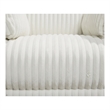 Pemberly Row Modern Chenille Fabric Swivel Glider Recliner in Ivory