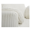 Pemberly Row Modern Chenille Fabric Swivel Glider Recliner in Ivory
