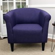 Pemberly Row Traditional Fabric and EPS Club Chair in Purple