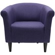 Pemberly Row Traditional Fabric and EPS Club Chair in Purple