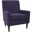 Pemberly Row Traditional Fabric and EPS Arm Chair in Eggplant Purple