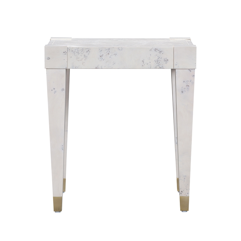 Pemberly Row Set of 2 Contemporary Engineered Wood End Tables in White