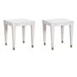 Pemberly Row Set of 2 Contemporary Engineered Wood End Tables in White