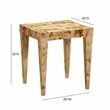 Pemberly Row Set of 2 Engineered Wood End Tables in Natural Brown
