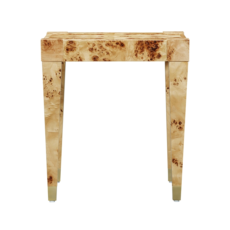 Pemberly Row Set of 2 Engineered Wood End Tables in Natural Brown