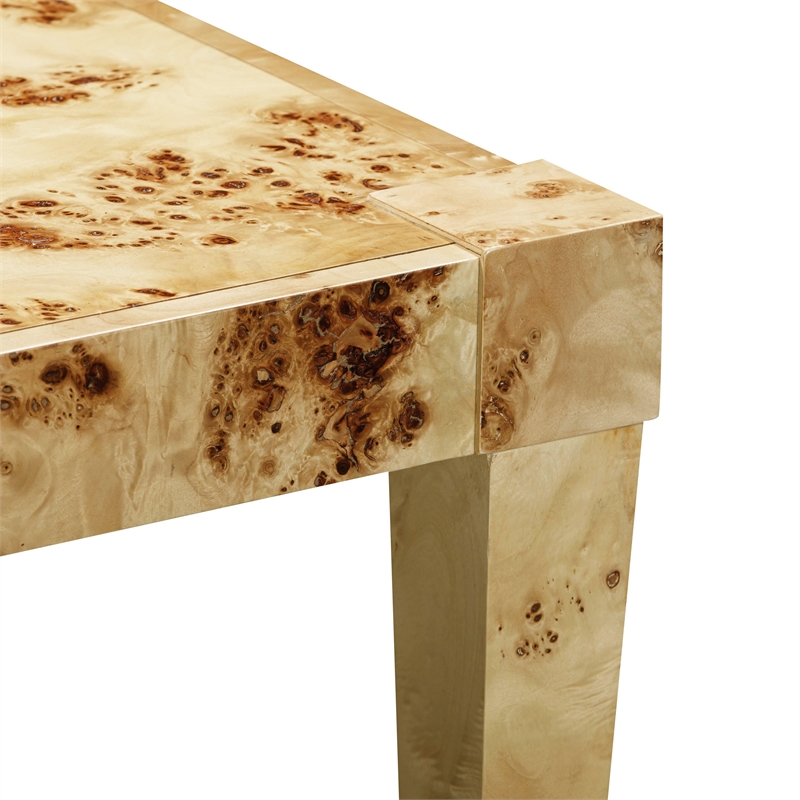 Pemberly Row Set of 2 Engineered Wood End Tables in Natural Brown