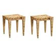 Pemberly Row Set of 2 Engineered Wood End Tables in Natural Brown