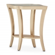 Pemberly Row Set of 2 Wood End Tables with Glass Top - Chardonnay