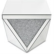 Pemberly Row Set of 2 Contemporary Mirrored Crystal End Tables
