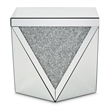 Pemberly Row Set of 2 Contemporary Mirrored Crystal End Tables