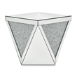 Pemberly Row Set of 2 Contemporary Mirrored Crystal End Tables