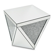 Pemberly Row Set of 2 Contemporary Mirrored Crystal End Tables
