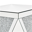 Pemberly Row Set of 2 Contemporary Mirrored Crystal End Tables