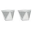 Pemberly Row Set of 2 Contemporary Mirrored Crystal End Tables