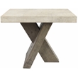 Pemberly Row Set of 2 Transitional End Tables in Antique White/Corsican Gray