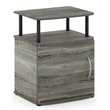 Pemberly Row Set of 2 Engineered Wood End Tables in French Oak Gray/Black
