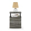 Pemberly Row Set of 2 Engineered Wood End Tables in French Oak Gray/Black