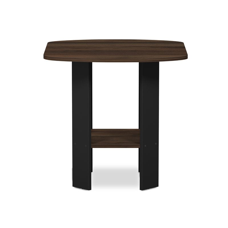 Pemberly Row Set of 2 Engineered Wood End Tables in Columbia Walnut/Black