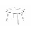 Pemberly Row Set of 2 Solid End Tables with Powder Coated Black Legs in Walnut