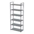 Pemberly Row Set of 2 Wood and Steel AdjusTables Bookcases in Brown