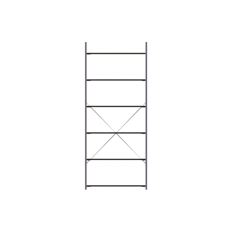 Pemberly Row Set of 2 Wood and Steel AdjusTables Bookcases in Brown