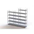 Pemberly Row Set of 2 Wood and Steel AdjusTables Bookcases in Brown