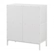 Pemberly Row Set of 2 4 Cube Storage/Bookcases in White Engineered Wood