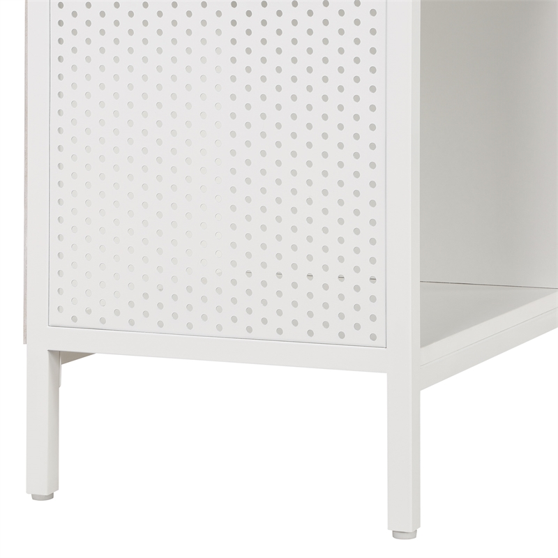 Pemberly Row Set of 2 4 Cube Storage/Bookcases in White Engineered Wood