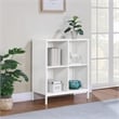 Pemberly Row Set of 2 4 Cube Storage/Bookcases in White Engineered Wood
