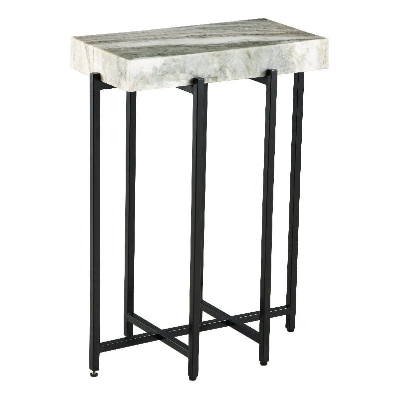 Pemberly Row Set of 2 White Genuine Marble Top 24-