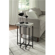 Pemberly Row Set of 2 White Genuine Marble Top 24-